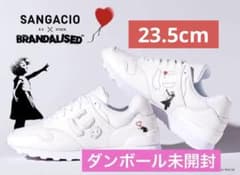 23.5cm 【限定品】にゅーずバンクシー SANGACIO スニーカーホワイト