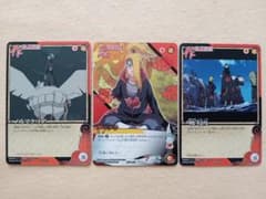 デイダラ　ナルトカード　喝　3枚　金文字　サイン　暁 ② NARUTO『デイダラ/暁』カード 3枚セット - メルカリ