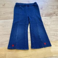 ハート刺繍 デニムパンツ 90cmのサムネイル