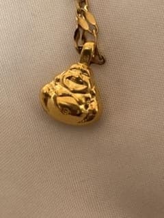 K24純金製トップがAu999刻印、ネックレス40cm 調整可！金メッキ、 K24純金製トップがAu999刻印、ネックレス40cm 調整可！金メッキ