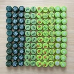 ペットボトルキャップ/黄緑系/緑系/100個セット/洗浄済み/工作/保育製作 - 2