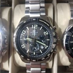 EDIFICE ブラック 腕時計 タキメーター - メルカリ