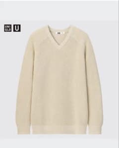 UNIQLO ベージュ Vネックセーター XLのサムネイル