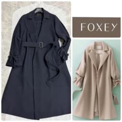6/27まで極美品 定価約18万円 フォクシー Grace コート ネイビー 6/27まで極美品 定価約18万円 フォクシー Grace コート ネイビー