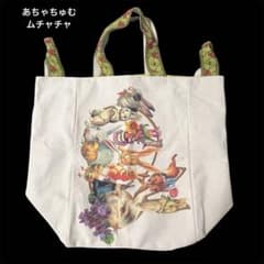 美品 あちゃちゅむ ムチャチャ うさぎ リボン トートバッグ 大容量