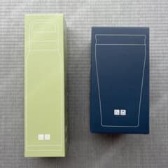 UNIQLO ステンレス水筒・タンブラー セット グリーン・ネイビーのサムネイル