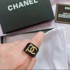 新品☆ノベルティ CHANEL リング 指輪 フリーサイズ プラスチック 