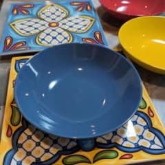 イタリア食器　ボウル青　未使用品のサムネイル