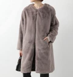 未使用級✨タトラス 2024 TAMIL タミル エコファー コート モカ 01 Amazon | [タトラス] TAMIL タミル エコファー ノーカラーコート