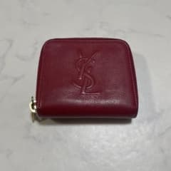 イヴサンローラン 折り財布 YSL ゴールド金具 ビッグロゴ レザー