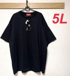 新品　エコーアンリミテッド　メンズ　バックロゴプリントTシャツ　ブラック　5L