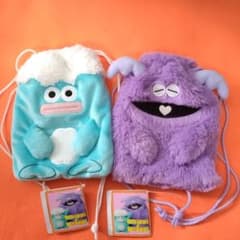 ◉ ホイッピ , ラッピ ◉【 ホイッピ&ラッピ 】 ふわふわ巾着　２種セット