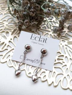 Eclat シルバーハートドロップピアスのサムネイル