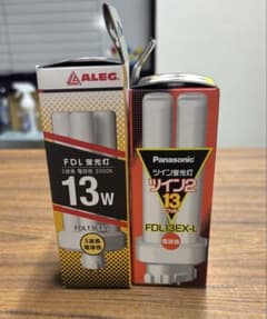 未使用Panasonic ALEGツイン蛍光灯 電球色　FDL13EX-L 2個のサムネイル