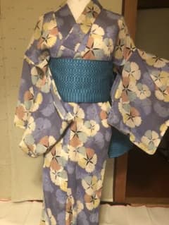 紗 絽 着物 夏着物 藤色 ブルーグレー 撫子 ナデシコのサムネイル