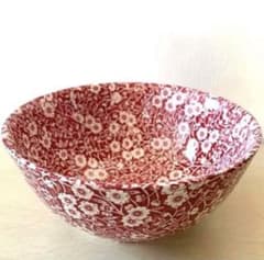 新品未使用　Burleighバーレイ レッドキャリコ　ラージサラダボウル 新品未使用 Burleighバーレイ レッドキャリコ ラージサラダボウル