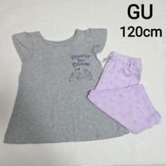 GU 키즈 파자마 상하 세트 반소매 반바지 디즈니 프린세스 120