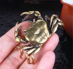 カニ 蟹 銅像 真鍮 置物 茶道具 - メルカリ