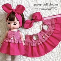 メルちゃん レミン & ソラン サイズ ハンドメイド服 キャミワンピセットのサムネイル