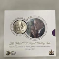 キャサリン妃 ウィリアム王子 ご成婚記念 5ポンド銀貨2011年 イギリス 2011 5ポンド銀貨 キャサリン妃＆ウィリアム王子