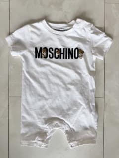 MOSCHINO BABY ロンパース 半袖 3-6m 白　テディベア ロゴのサムネイル