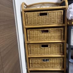 ラタン 4段チェスト 籐家具 収納棚のサムネイル