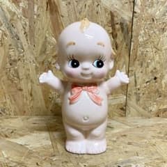 昭和レトロ キューピー 陶器製 貯金箱 人形 ヴィンテージ 約15cm