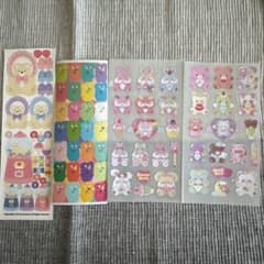 韓国作家ファンシーシール 4枚セット くま うさぎのサムネイル
