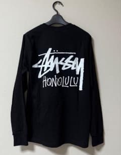 Stüssy ロンT 都市限定ロゴ（ ホノルル）ブラック - メルカリ