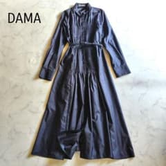 極美品 DAMA ダーマコレクション ピンタックシャツワンピース 11号 L