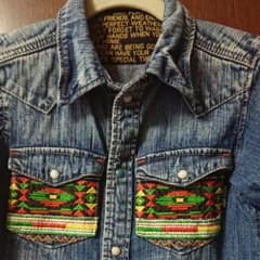 専用です☆      ジャンクストアー 刺繍デニムシャツ  140のサムネイル