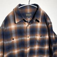 希少】ペンドルトン オンブレ シャツ ボード ダーク ブラウン XL相当