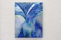 【F0号】【油彩】untitled 蝶 シルバー 青と緑の抽象油彩画 F0号】【油彩】untitled 蝶 シルバー 青と緑の抽象油彩画 - メルカリ