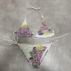 ☆ Ed Hardy エドハーディー ビキニ セパレート 水着 総柄 ピンク M Ed Hardy ビキニ ホワイト M - メルカリ