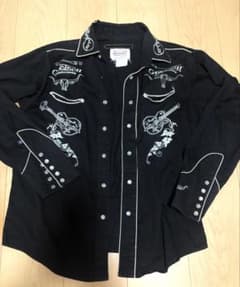 Rockmount × Gretsch ウエスタンシャツ 6120刺繍 ブラック Rockmount × Gretsch ウエスタンシャツ 6120刺繍 ブラック - メルカリ