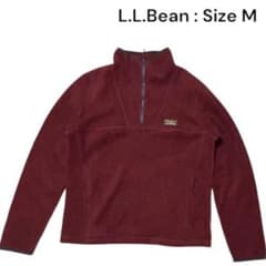 L.L.Bean ハーフジップ フリース プルオーバー バーガンディ M