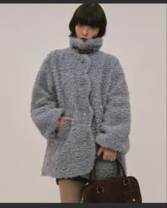 loin nuit ロワンニュイ ニュアンスボタンプードルコート アイボリー loin nuit ムートンコート ボアコート nuance button poodle coat