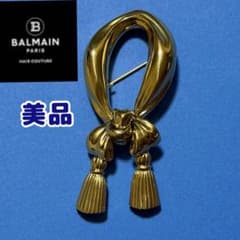 希少　BALMAIN バルマン　ピエールバルマンゴールド ブローチ　リボン