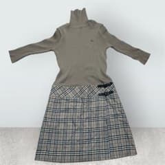 Burberry バーバリー タートルネック ドッキングワンピース ノバ