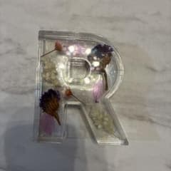 アルファベット R レジン 置物 ドライフラワー入りのサムネイル