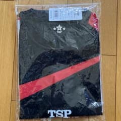 TSP 卓球 Tシャツ ブラック×レッド Lサイズのサムネイル