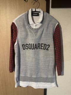 Dsquared2 異素材ドッキング　七分袖　トップス　sサイズ　y2k Dsquared2 異素材ドッキング 七分袖 トップス sサイズ y2k - メルカリ