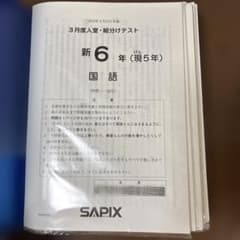 【早い者勝ち！】2019年度サピックス 6年 テスト　マンスリー　組み分け 早い者勝ち！】2019年度サピックス 6年 テスト マンスリー 組み分け