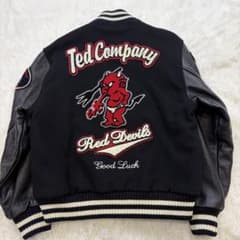 極美品】TEDMAN 300着限定 袖レザー スタジャン フルデコ 40L 黒