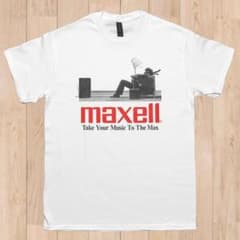 maxell （マクセル） カセットテープ 80sロゴ 復刻デザインTシャツ