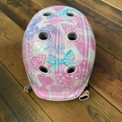 【美品】子ども用ヘルメット ピンクリボンデザインのサムネイル