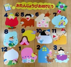 おはなしお誕生表　壁面飾りのサムネイル