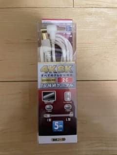 テレビ接続ケーブル　OHM ANT-C5S2SL-Wのサムネイル