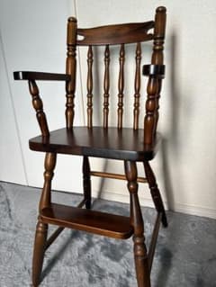 飛騨の家具 ヒダ・ダイネット ベビーチェア ハイチェア 木製 アンティークレトロ 飛騨の家具 ヒダダイネット ベビーチェア ハイチェア 木製椅子