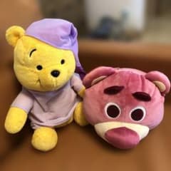 신품 곰 푸우 & 로초 곰 인형 세트